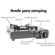 Anafe para Camping a Gas Brogas 465 + Maletin + 4 Cartuchos